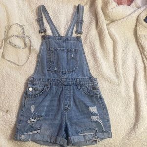 Jean overalls super cute